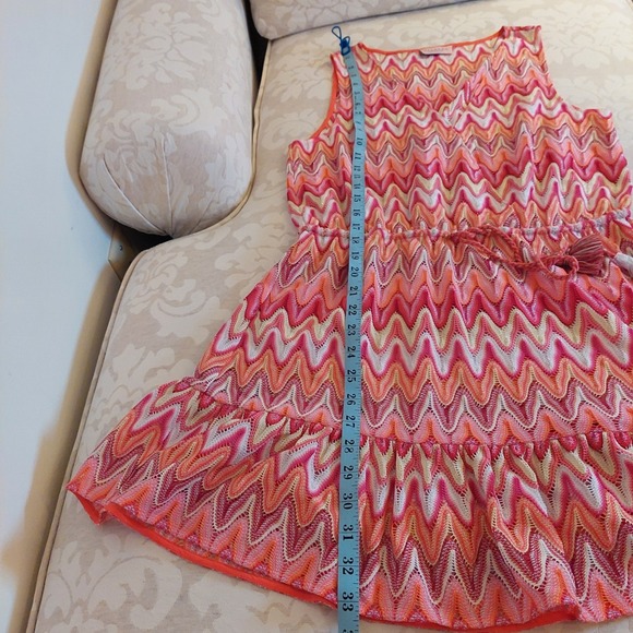 NEW! Calypso St. Barth Women's Emelia Dress Zig-Zag Pink Orange Sz S $295 - Picture 12 of 15